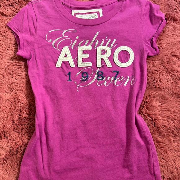 Purple y2k aeropostale baby tee - Picture 3 of 6
